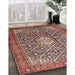 Machine Washable Traditional Saffron Red Rug in a Family Room, wshtr421