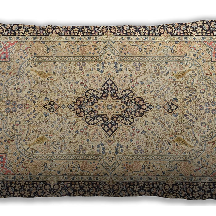 Traditional Classic Rectangular Brown Lumbar Throw Pillow, 13 inch by 19 inch, lbtr4221
