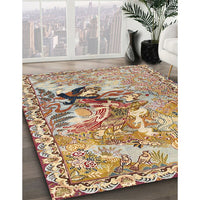 Traditional Brown Animal Rug, tr4222