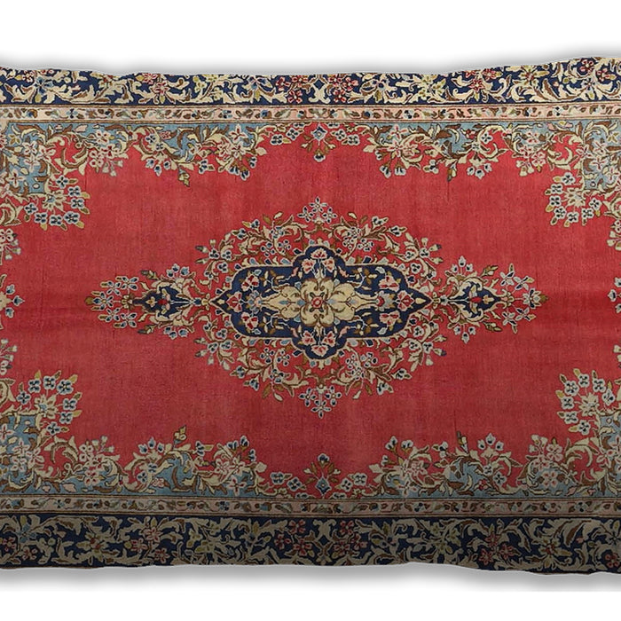 Traditional Classic Rectangular Red Lumbar Throw Pillow, 13 inch by 19 inch, lbtr4223