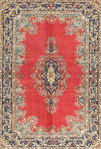 Machine Washable Traditional Red Rug, wshtr4223