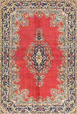 Machine Washable Traditional Red Rug, wshtr4223