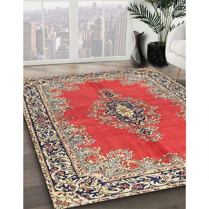 Traditional Red Persian Rug in Family Room, tr4223