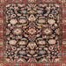 Square Traditional Light Copper Gold Persian Rug, tr4224