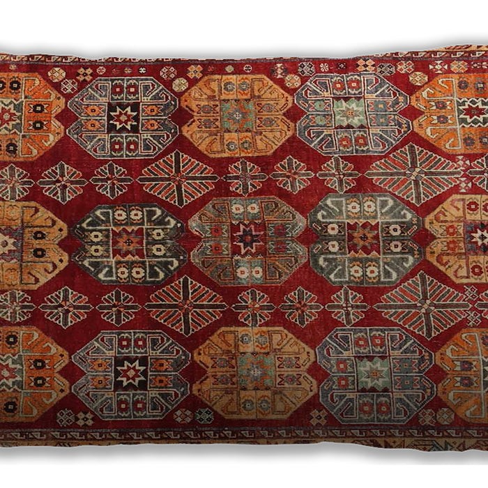 Traditional Classic Rectangular Orange Lumbar Throw Pillow, 13 inch by 19 inch, lbtr4226