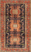 Machine Washable Traditional Saffron Red Rug, wshtr4228