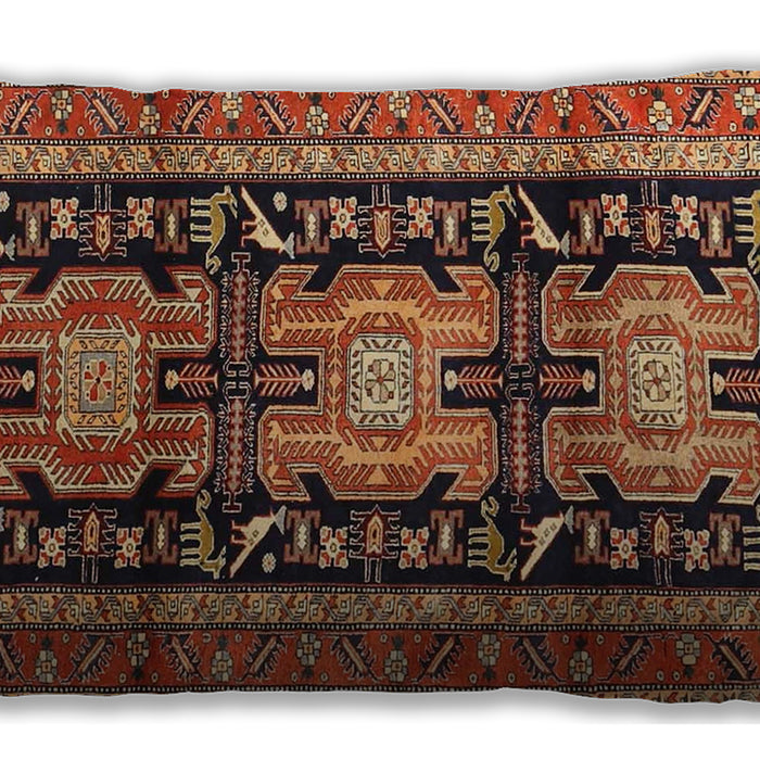 Traditional Classic Rectangular Saffron Red Lumbar Throw Pillow, 13 inch by 19 inch, lbtr4228