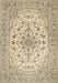 Traditional Dark Almond Brown Medallion Rug, tr422