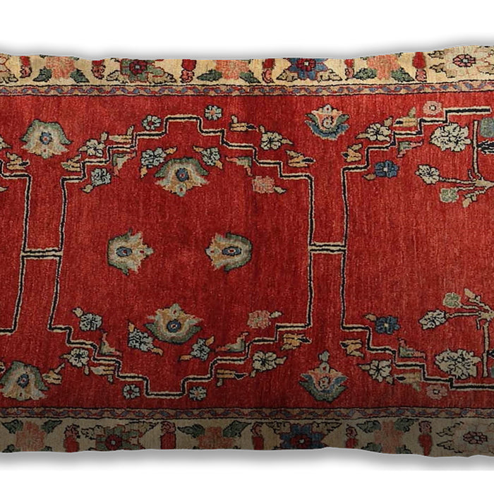 Traditional Classic Rectangular Red Lumbar Throw Pillow, 13 inch by 19 inch, lbtr4230