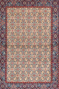 Machine Washable Traditional Sepia Brown Rug, wshtr4231