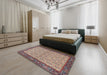 Traditional Reddish Brown Persian Rug in a Bedroom, tr4231