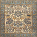 Square Traditional Brown Animal Rug, tr4232