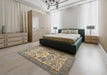 Machine Washable Traditional Brown Rug in a Bedroom, wshtr4232