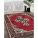 Machine Washable Traditional Dark Almond Brown Rug in a Family Room, wshtr4234