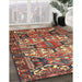 Machine Washable Traditional Tomato Red Rug in a Family Room, wshtr4235