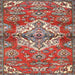 Square Traditional Camel Brown Persian Rug, tr4237
