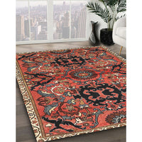 Traditional Saffron Red Persian Rug, tr4239