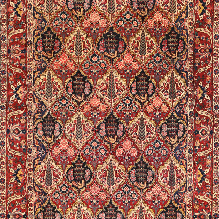 Machine Washable Traditional Tomato Red Rug, wshtr423