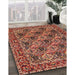 Machine Washable Traditional Tomato Red Rug in a Family Room, wshtr423