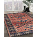 Machine Washable Traditional Orange Salmon Pink Rug in a Family Room, wshtr4241