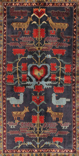 Machine Washable Traditional Brown Rug, wshtr4244