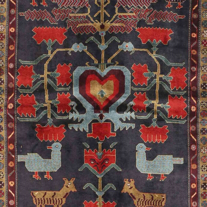 Machine Washable Traditional Brown Rug, wshtr4244