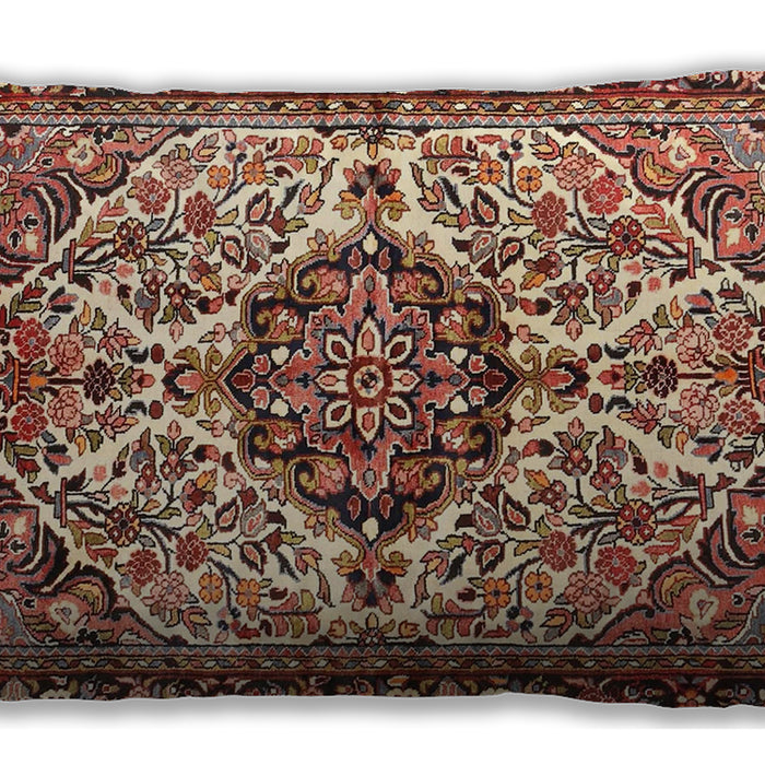 Traditional Classic Rectangular Saffron Red Lumbar Throw Pillow, 13 inch by 19 inch, lbtr4245