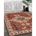 Traditional Saffron Red Persian Rug in Family Room, tr4246