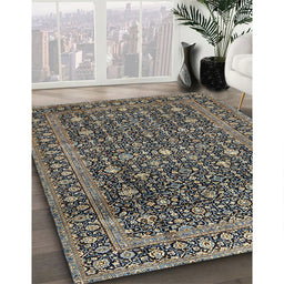 Machine Washable Traditional Sand Brown Rug in a Family Room, wshtr4247
