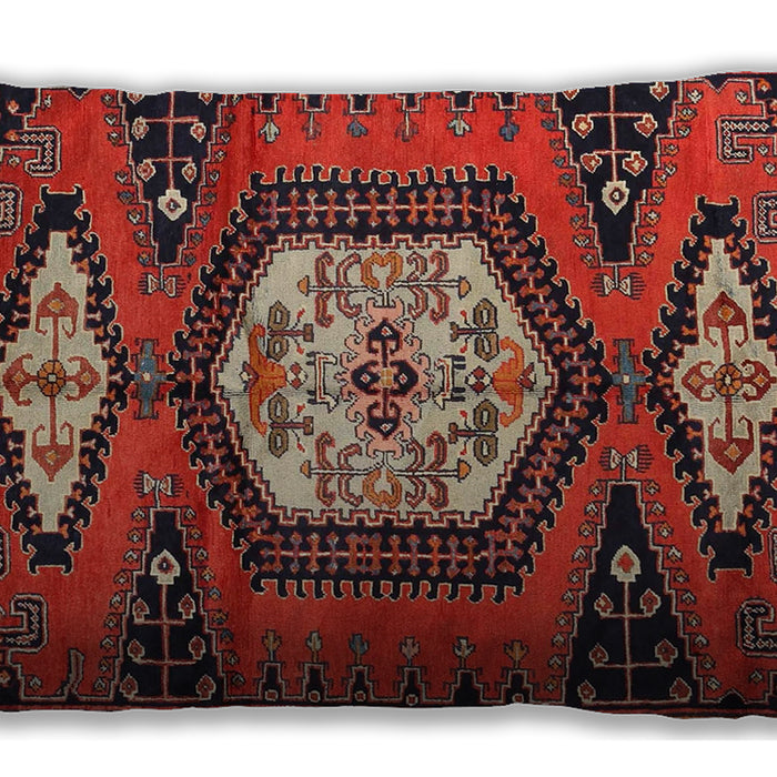 Traditional Classic Rectangular Rust Pink Lumbar Throw Pillow, 13 inch by 19 inch, lbtr4249