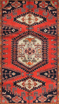 Machine Washable Traditional Rust Pink Rug, wshtr4249