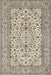 Traditional Carbon Gray Medallion Rug, tr424