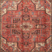 Square Traditional Sunrise Orange Persian Rug, tr4250