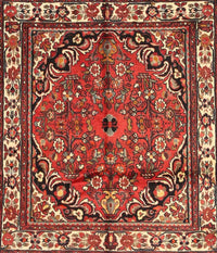 Machine Washable Traditional Tomato Red Rug, wshtr4251