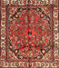 Machine Washable Traditional Tomato Red Rug, wshtr4251