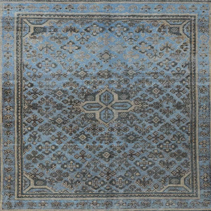 Square Traditional Silver Gray Persian Rug, tr4253