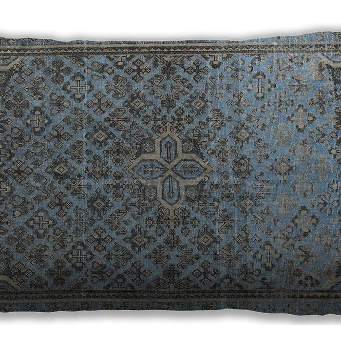 Traditional Classic Rectangular Silver Gray Lumbar Throw Pillow, 13 inch by 19 inch, lbtr4253
