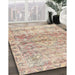 Traditional Deep Peach Orange Persian Rug in Family Room, tr4254