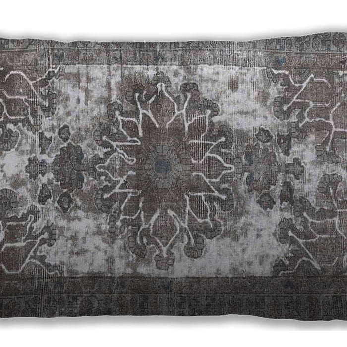 Traditional Classic Rectangular Dark Gray Lumbar Throw Pillow, 13 inch by 19 inch, lbtr4255