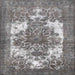 Square Traditional Dark Gray Persian Rug, tr4255