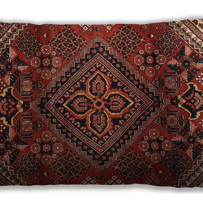 Traditional Classic Rectangular Crimson Red Lumbar Throw Pillow, 13 inch by 19 inch, lbtr4256