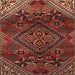 Square Traditional Crimson Red Persian Rug, tr4256