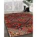 Traditional Crimson Red Persian Rug in Family Room, tr4256
