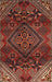 Machine Washable Traditional Crimson Red Rug, wshtr4256