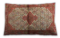 Traditional Classic Rectangular Red Lumbar Throw Pillow, 13 inch by 19 inch, lbtr4257