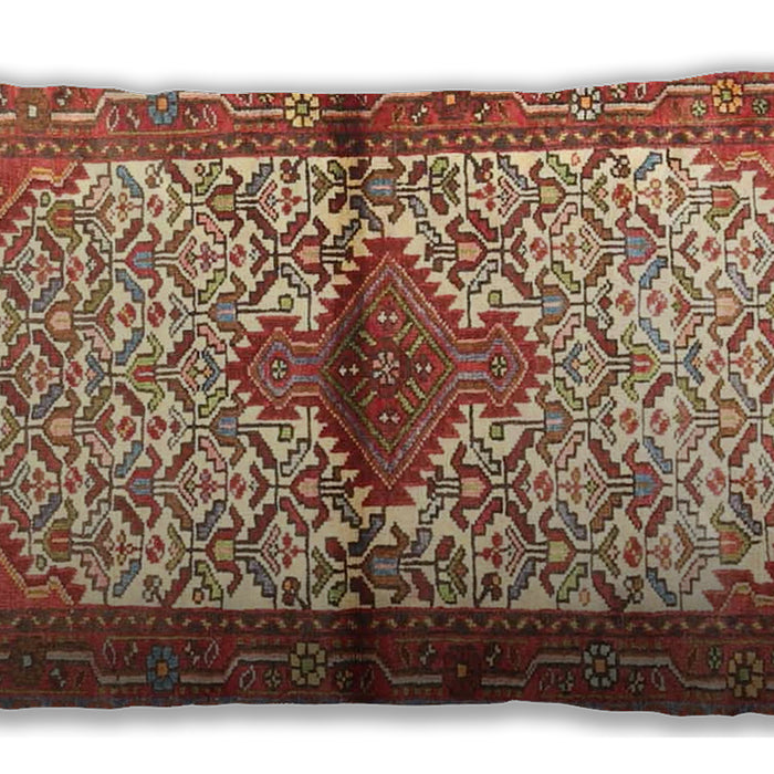 Traditional Classic Rectangular Red Lumbar Throw Pillow, 13 inch by 19 inch, lbtr4257