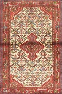 Machine Washable Traditional Red Rug, wshtr4257