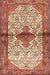 Machine Washable Traditional Red Rug, wshtr4257