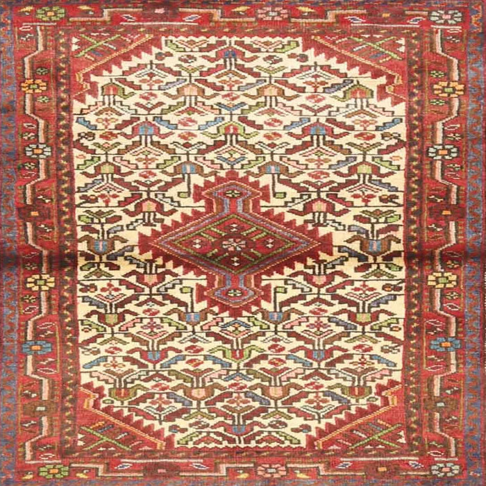 Square Traditional Red Persian Rug, tr4257