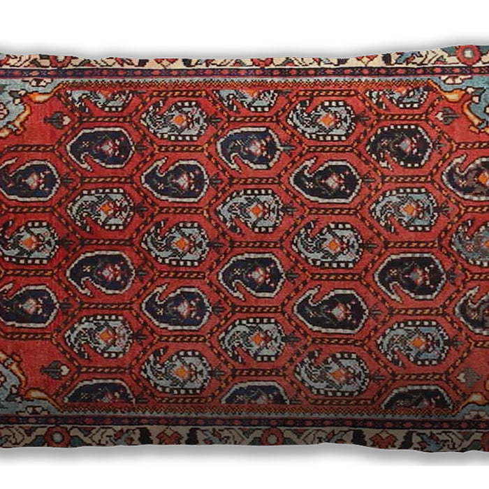 Traditional Classic Rectangular Orange Salmon Pink Lumbar Throw Pillow, 13 inch by 19 inch, lbtr4258